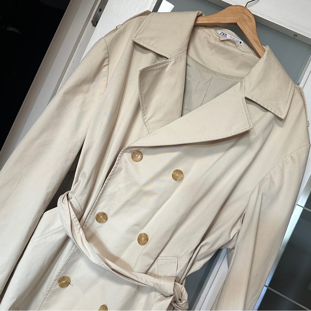 Zara Cream Trench Coat